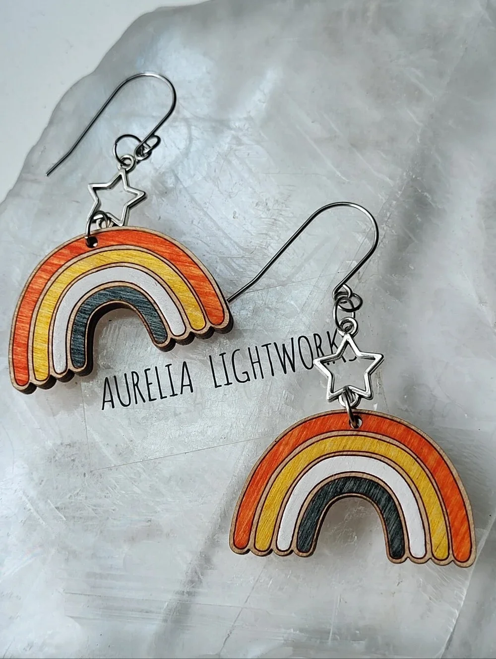 🌈⭐️ Retro Rainbow Star Earrings